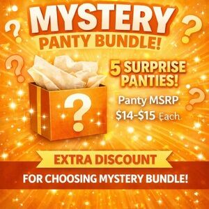 Mystery Panty Bundle | 5 Panties | MSRP $14-$15 | Choose Size & Style